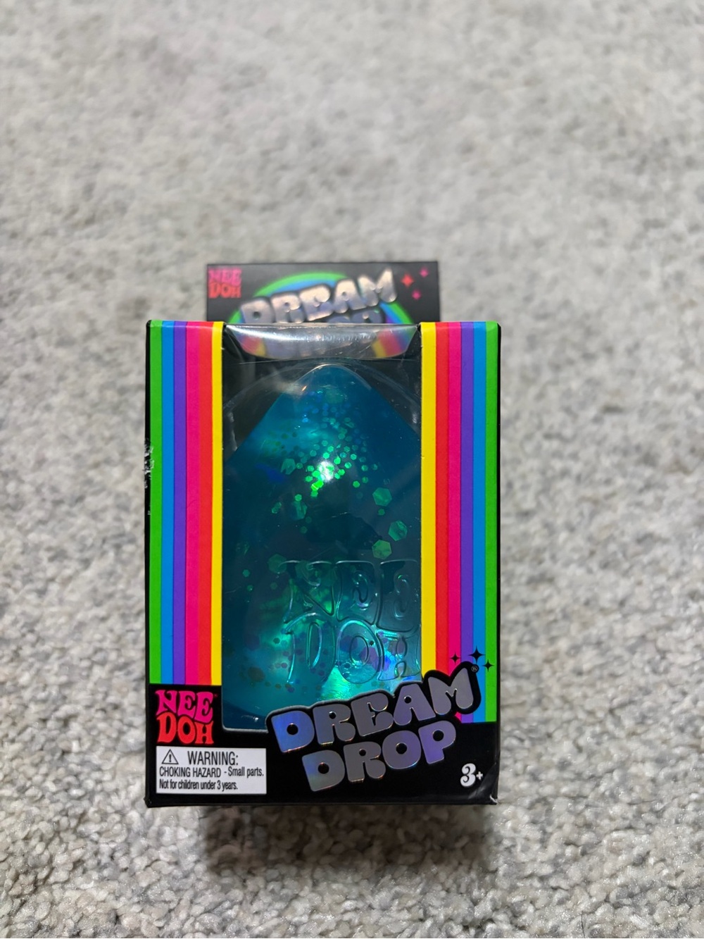 Nee Doh Dream Drop Glitter Squishy Toy - Blue